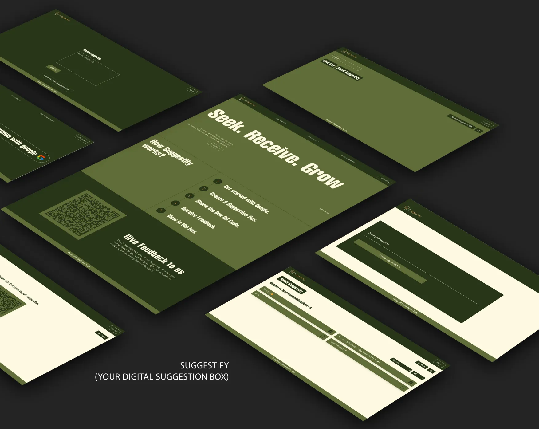 Suggestify screens