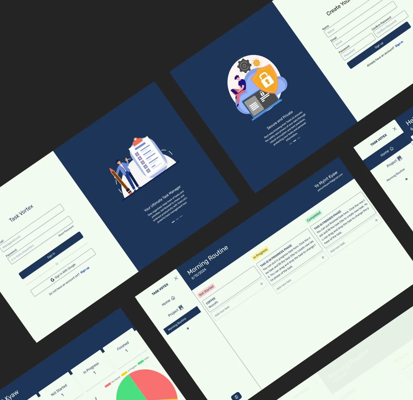 Task Votex screens